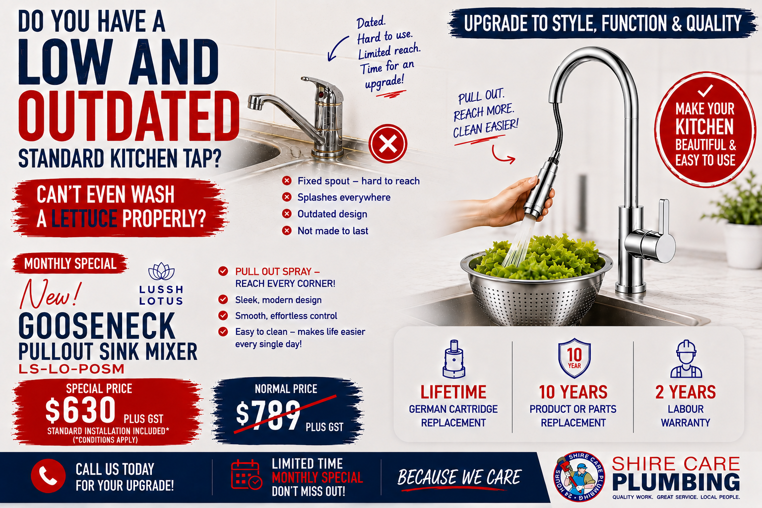 New Sleek Kitchen Tap With Pull Out Spray